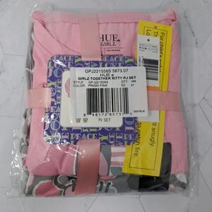 Hue Girlz Together Kitty PJ Set  - Size 7,12,14